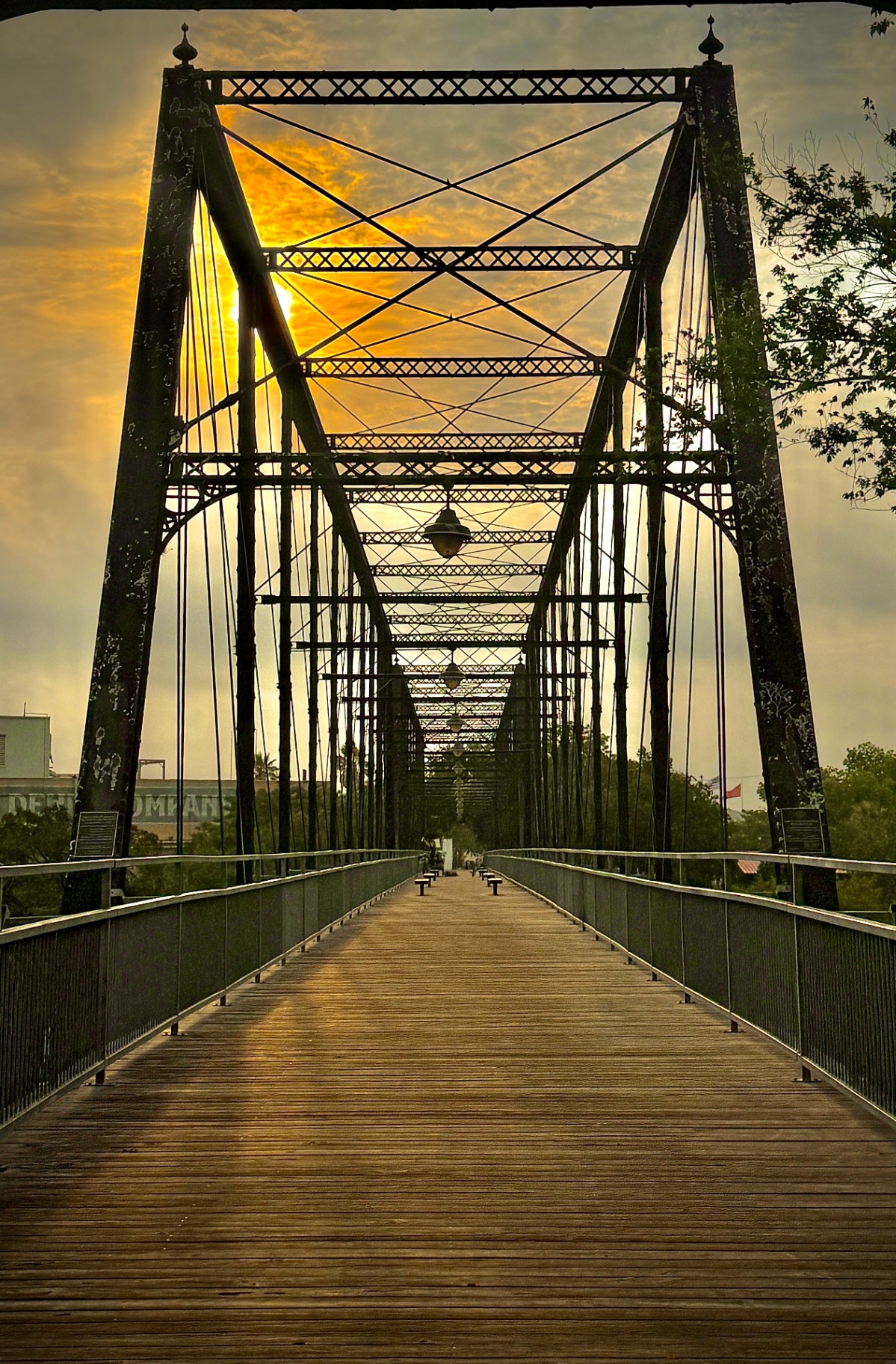 Faust Street Bridge at Sunrise