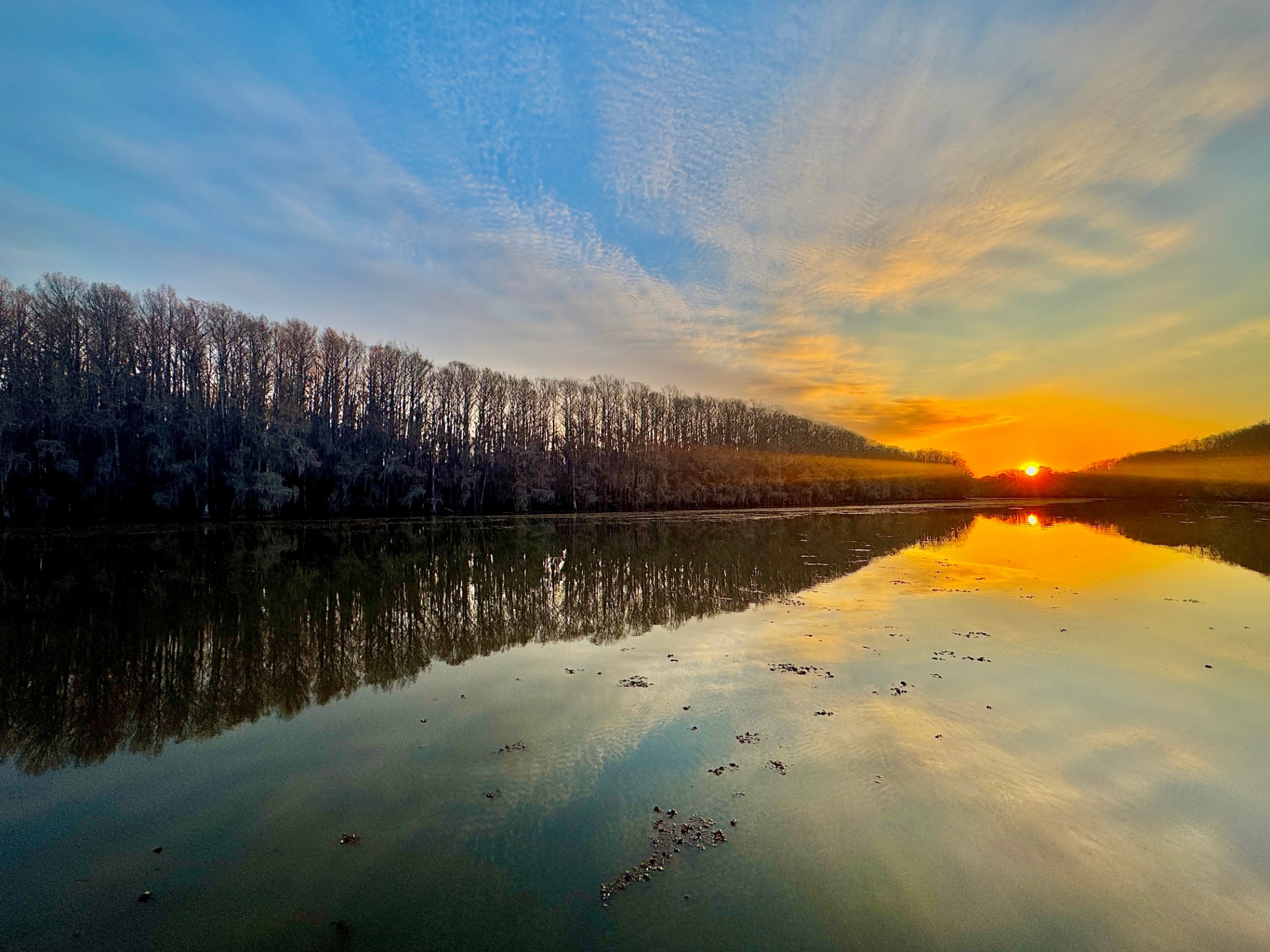 Winter Sunrise, Mackerel Sky