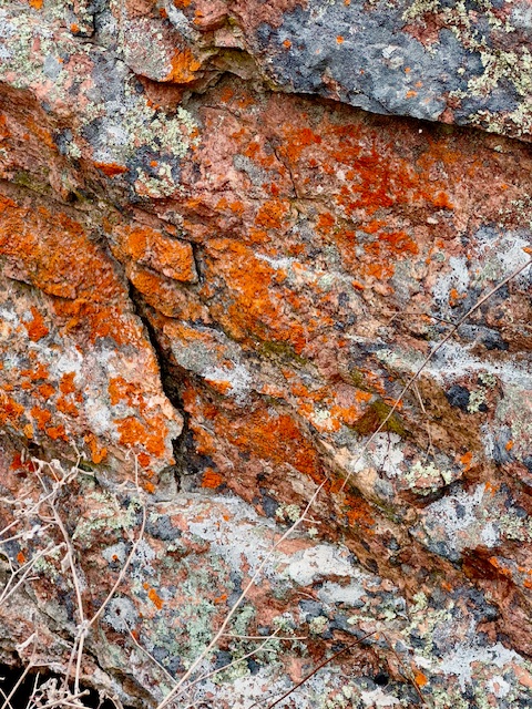 Rust Vein in Cracked Stone