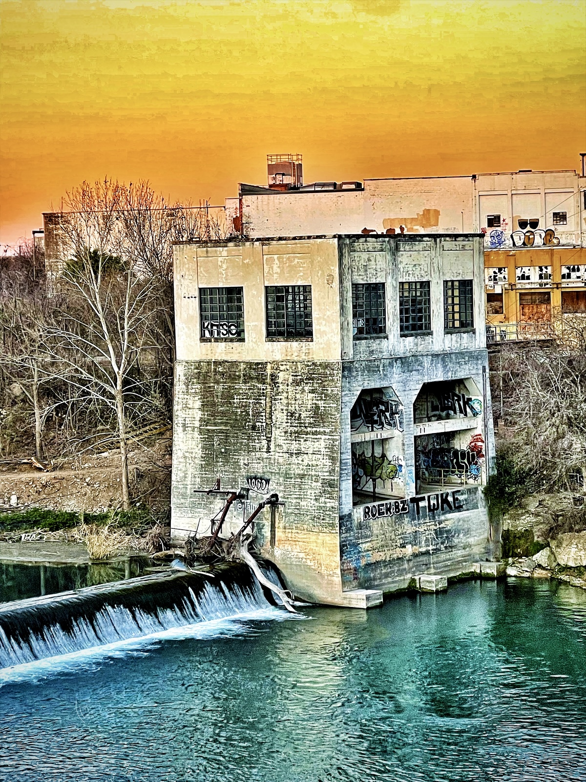 Old Mill, Colorized Spillway